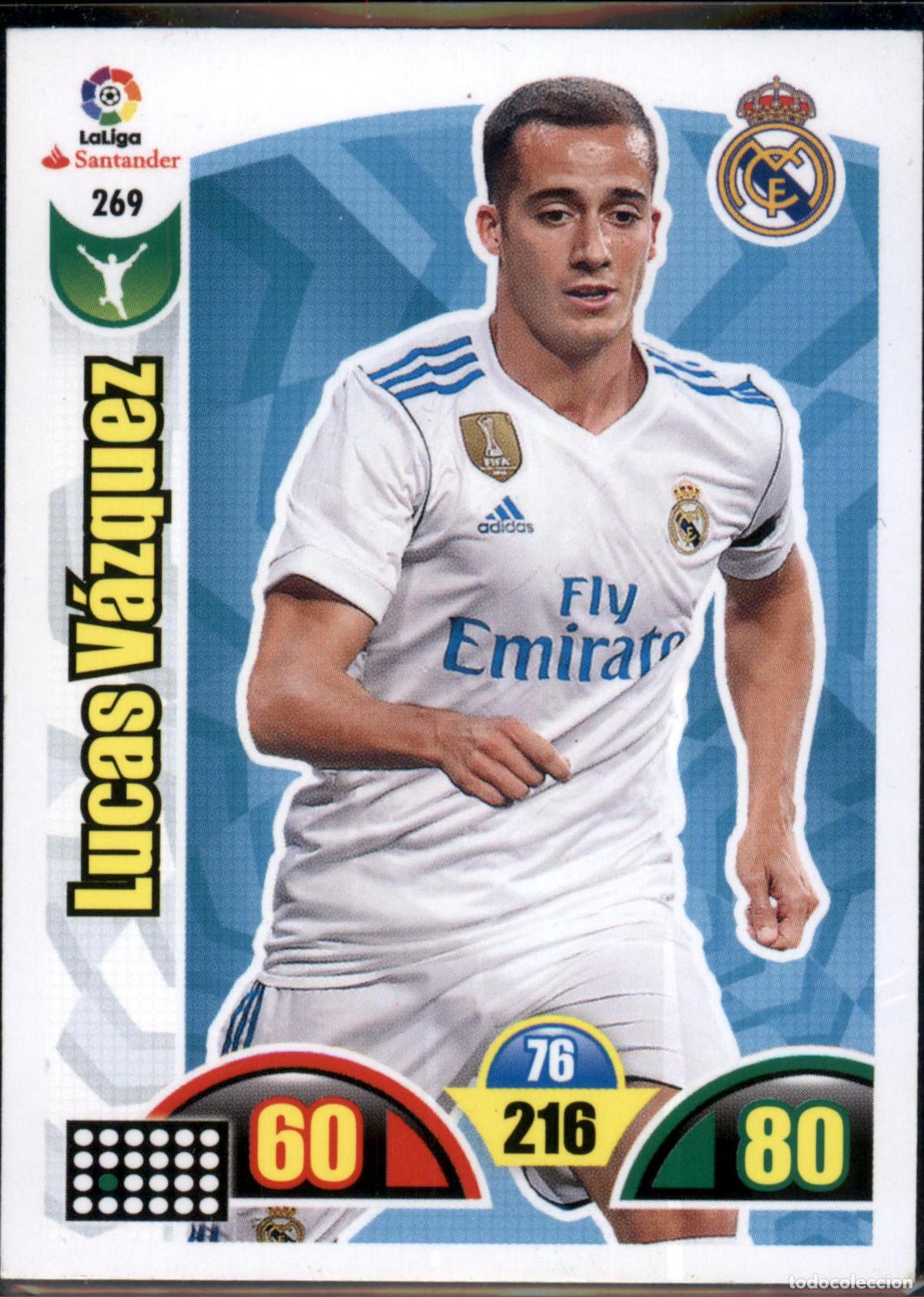 Figurine di Calcio: Lucas V&aacute;zquez N&ordm; 269 Real Madrid LaLiga Santander Adrenalyn XL 2017 2018 Panini 17 18