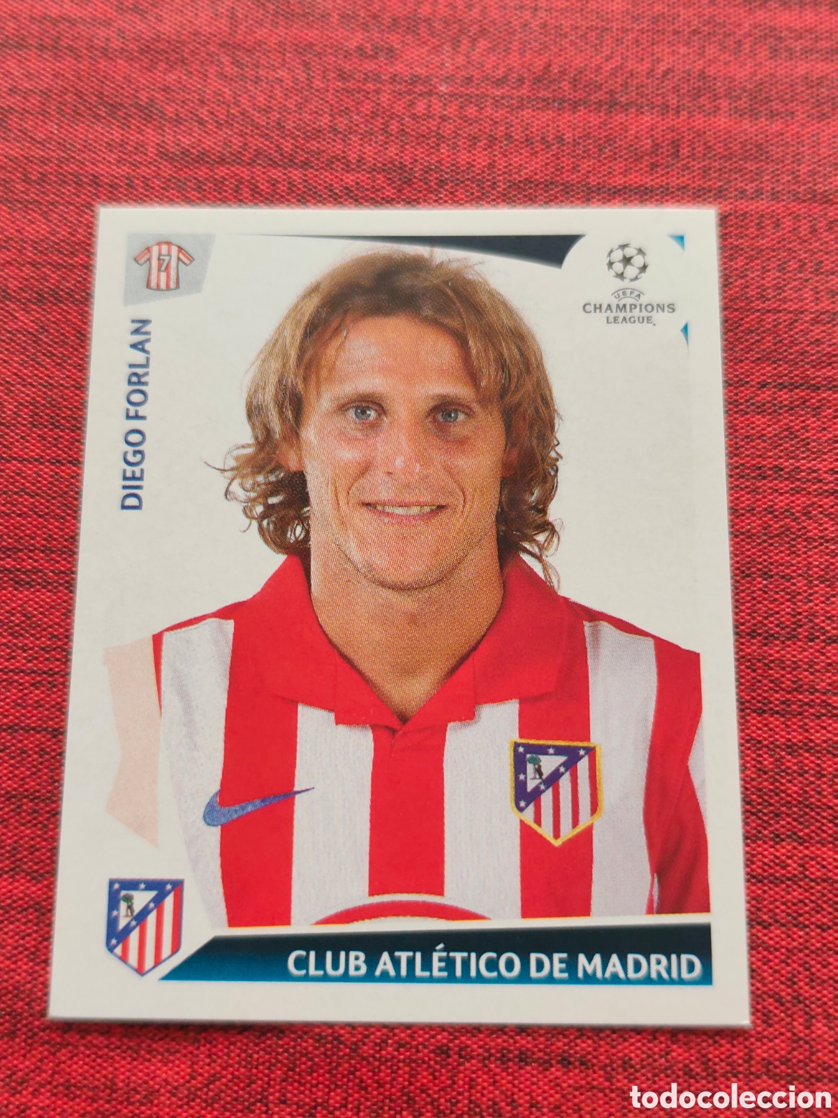 Figurine di Calcio: 257 FORLAN ATL&Eacute;TICO MADRID UEFA CHAMPIONS LEAGUE 2009 2010 PANINI