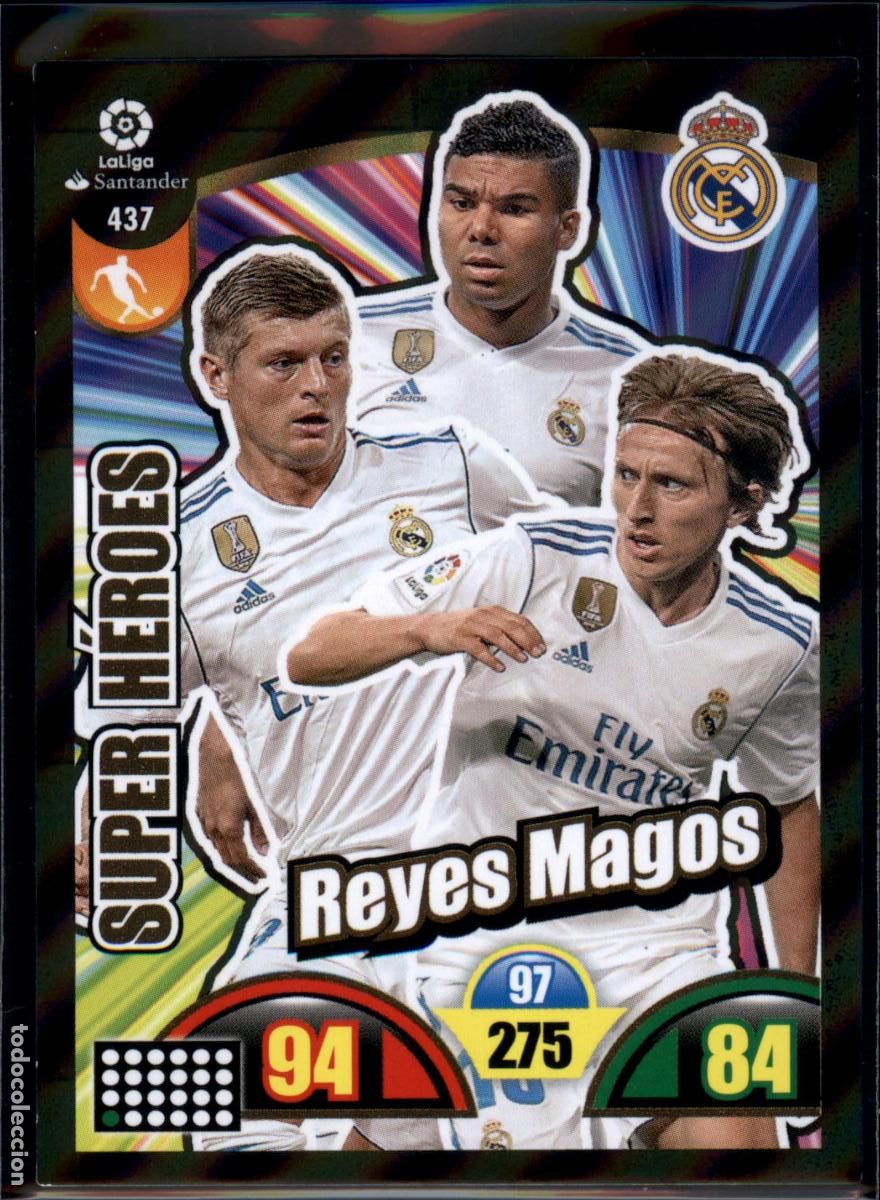 Cromos de f&uacute;tbol: Super H&eacute;roes Reyes Magos N&ordm; 437 Real Madrid LaLiga Santander Adrenalyn XL 2017 2018 Panini 17 18