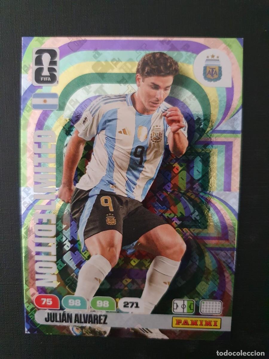 Cromos de f&uacute;tbol: ADRENALYN XL FIFA WORLD CUP 2026 EDICION LIMITADA EDL JULIAN ALVAREZ ARGENTINA