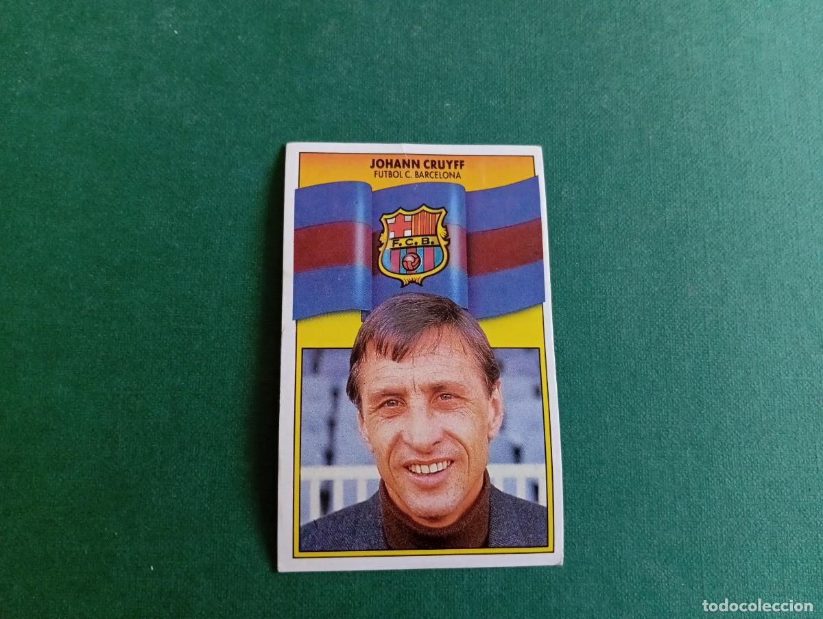 Fu&szlig;ball-Sticker: Liga Este 1990 1991 90 91 FC BARCELONA JOHAN CRUYFF NUNCA PEGADO