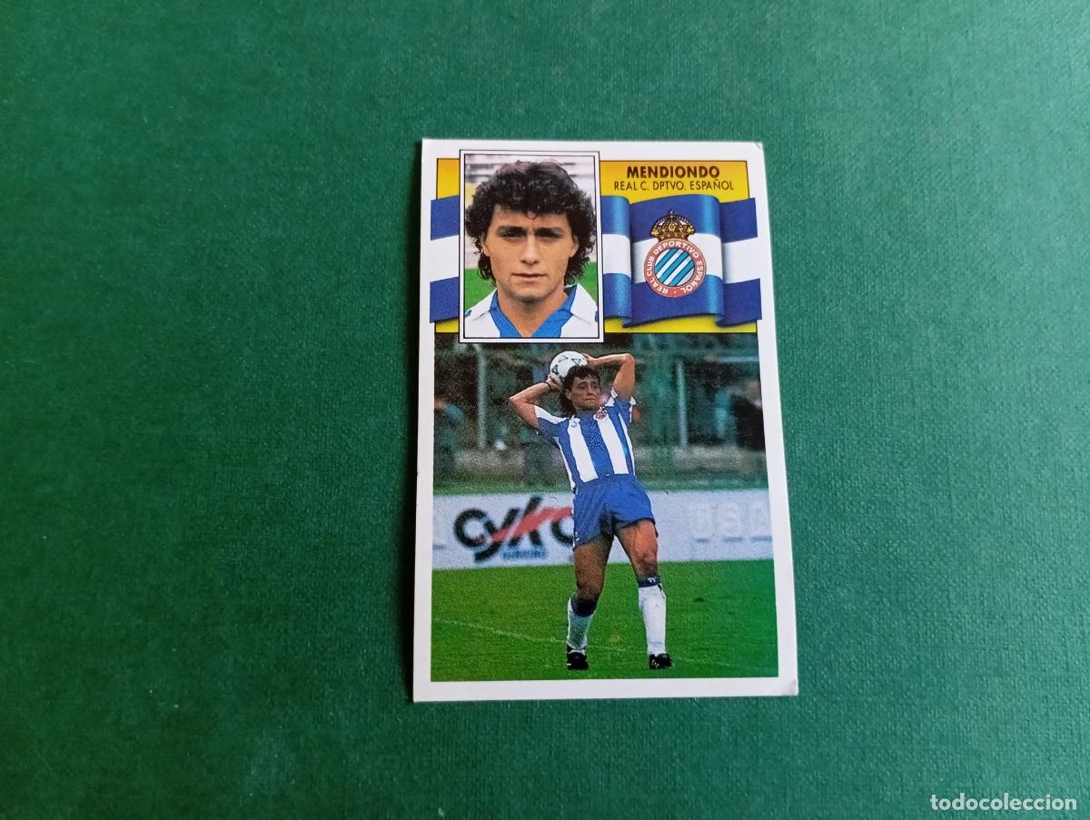 Fu&szlig;ball-Sticker: Liga Este 1990 1991 90 91 RCD ESPA&Ntilde;OL MENDIONDO BAJA NUNCA PEGADO