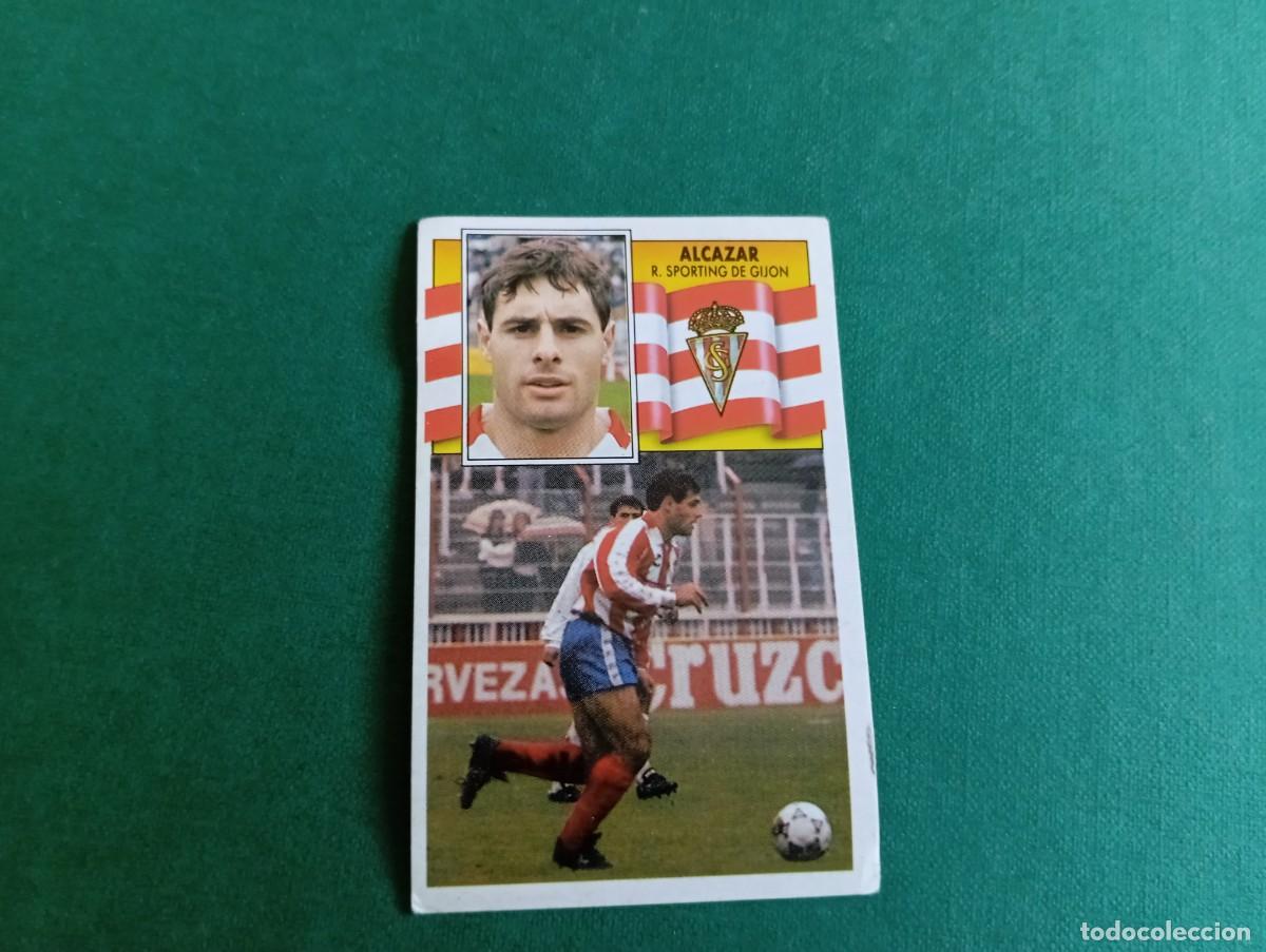Fu&szlig;ball-Sticker: Liga Este 1990 1991 90 91 SPORTING GIJ&Oacute;N ALCAZAR NUNCA PEGADO