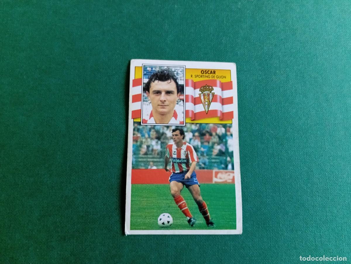 Fu&szlig;ball-Sticker: Liga Este 1990 1991 90 91 SPORTING GIJ&Oacute;N OSCAR NUNCA PEGADO