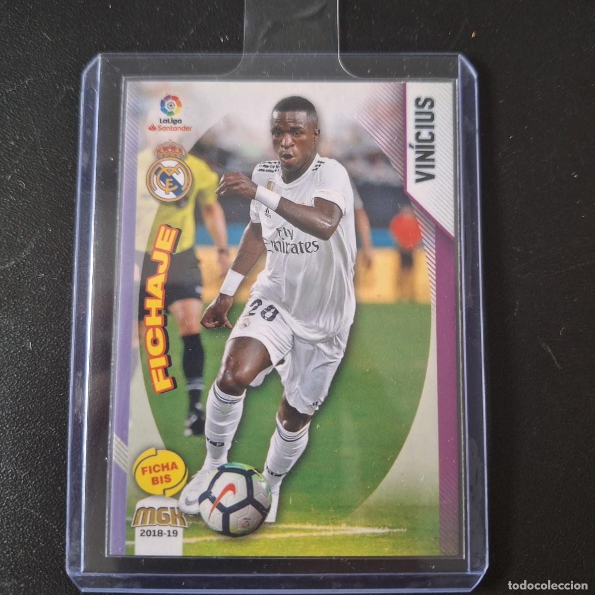 Fu&szlig;ball-Sticker: CARTA VINICIUS FICHAJE 369 BIS - REAL MADRID - PANINI MEGACRACKS 2018 2019 18 19 [ROOKIE]
