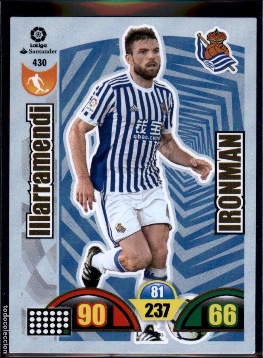 Cromos de f&uacute;tbol: Illarramendi Ironman N&ordm; 430 Real Sociedad LaLiga Santander Adrenalyn XL 2017 2018 Panini 17 18