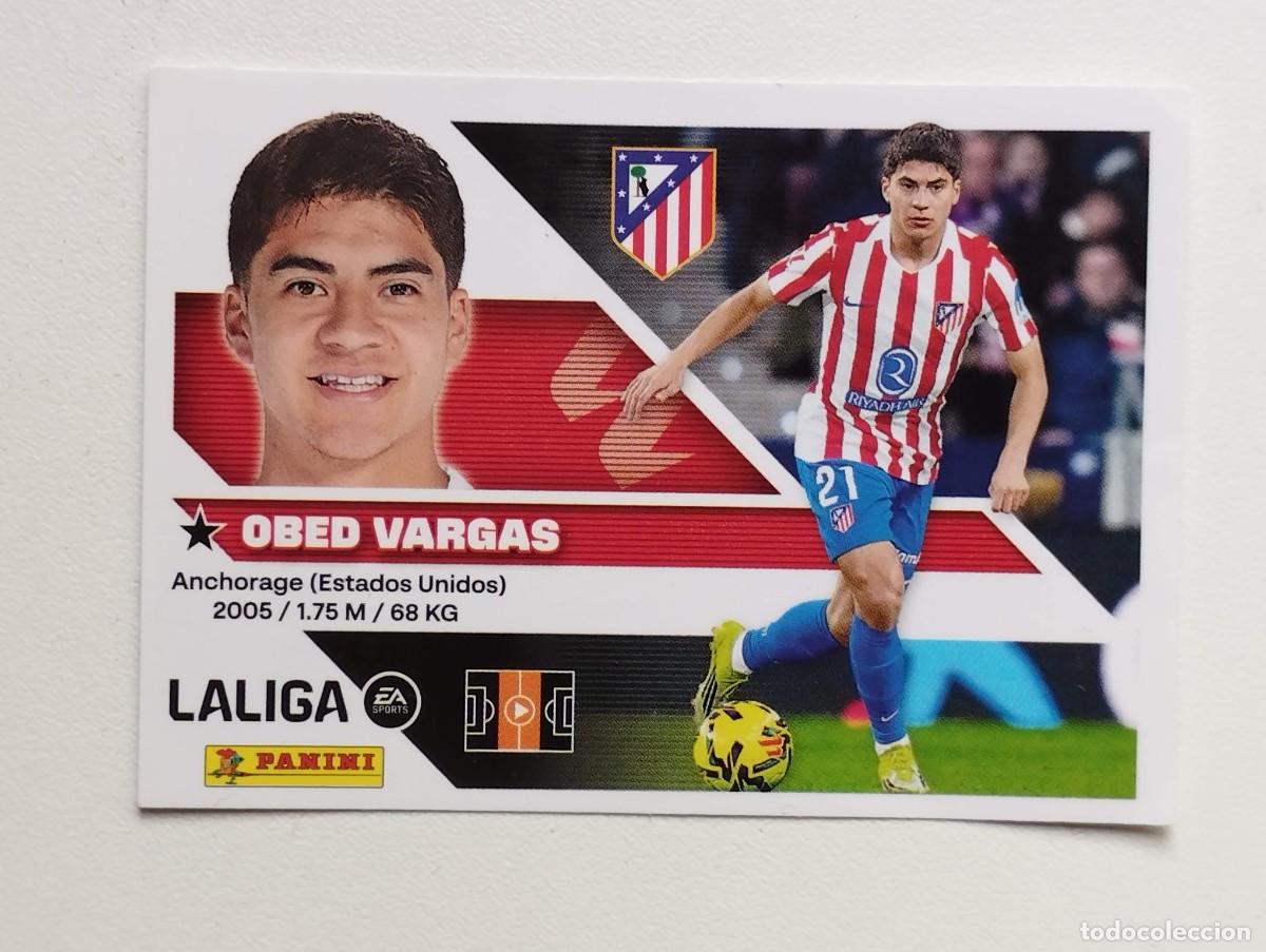 Cromos de f&uacute;tbol: CROMO STICKER COLECCIONES ESTE PANINI LIGA 2026 2027 26 27 OBED VARGAS 14B 14 B ATLETICO DE MADRID