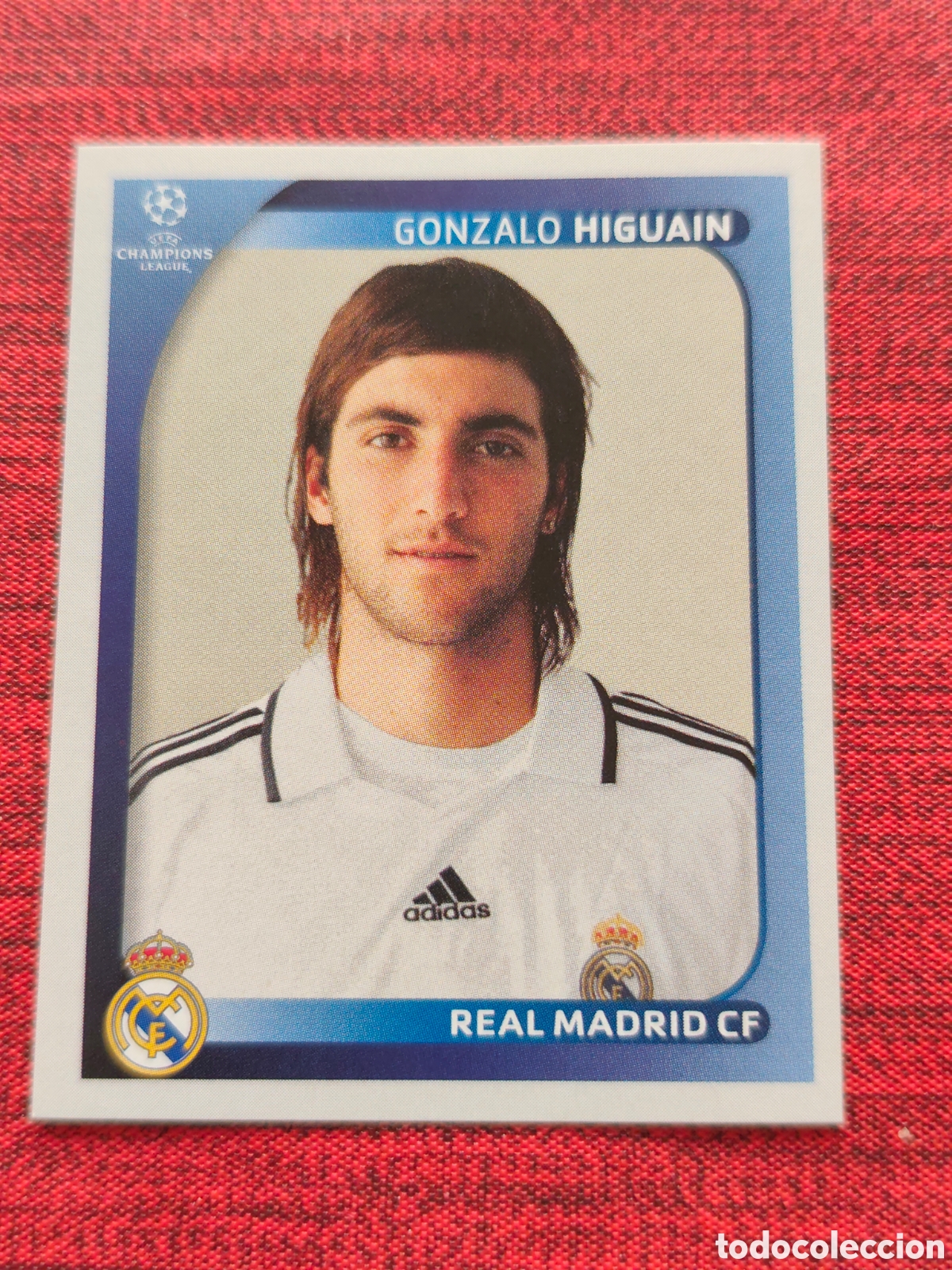 Cromos de f&uacute;tbol: 447 HIGUA&Iacute;N REAL MADRID UEFA CHAMPIONS LEAGUE 2008 2009 PANINI