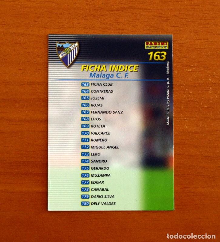 Cartes &agrave; collectionner de Football: M&aacute;laga -N&ordm; 163 Ficha &iacute;ndice -Mega Fichas Liga 2002-2003-02-03 -Megafichas Panini Sports