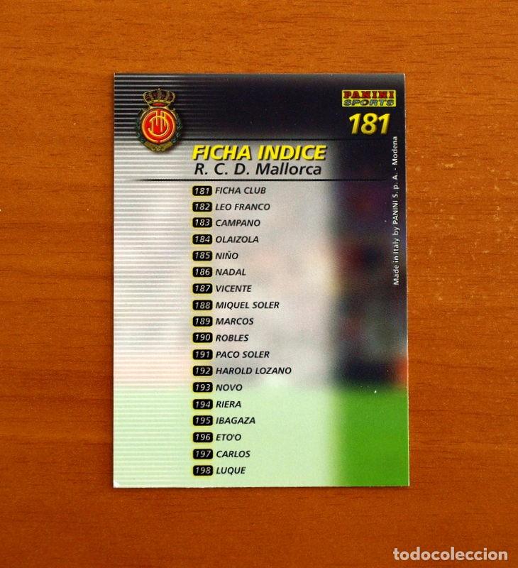 Cartes &agrave; collectionner de Football: Mallorca -N&ordm; 181 Ficha &iacute;ndice -Mega Fichas Liga 2002-2003-02-03 -Megafichas Panini Sports