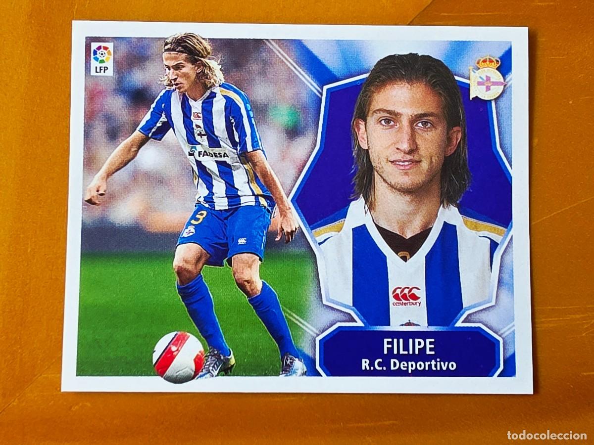 Cromos de f&uacute;tbol: Filipe Lu&iacute;s, Deportivo de la Coru&ntilde;a, Panini Ediciones Liga Este 2008 2009 08 09, sin pegar
