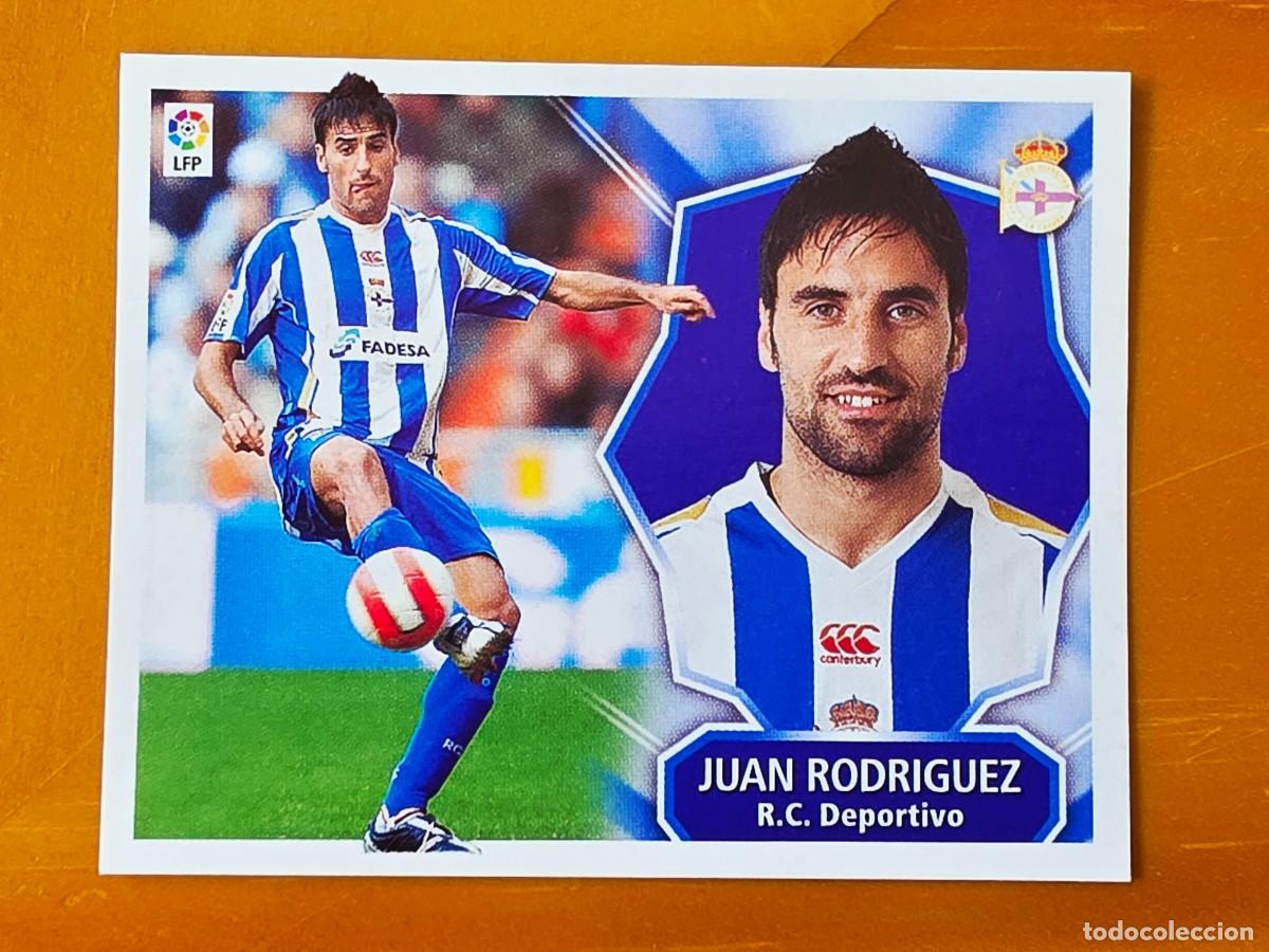 Cromos de f&uacute;tbol: Juan Rodr&iacute;guez, Deportivo de la Coru&ntilde;a, Panini Ediciones Liga Este 2008 2009 08 09, sin pegar