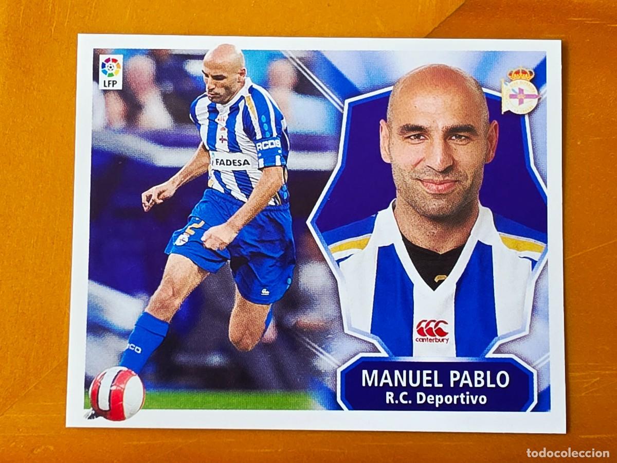 Cromos de f&uacute;tbol: Manuel Pablo, Deportivo de la Coru&ntilde;a, Panini Ediciones Liga Este 2008 2009 08 09, sin pegar