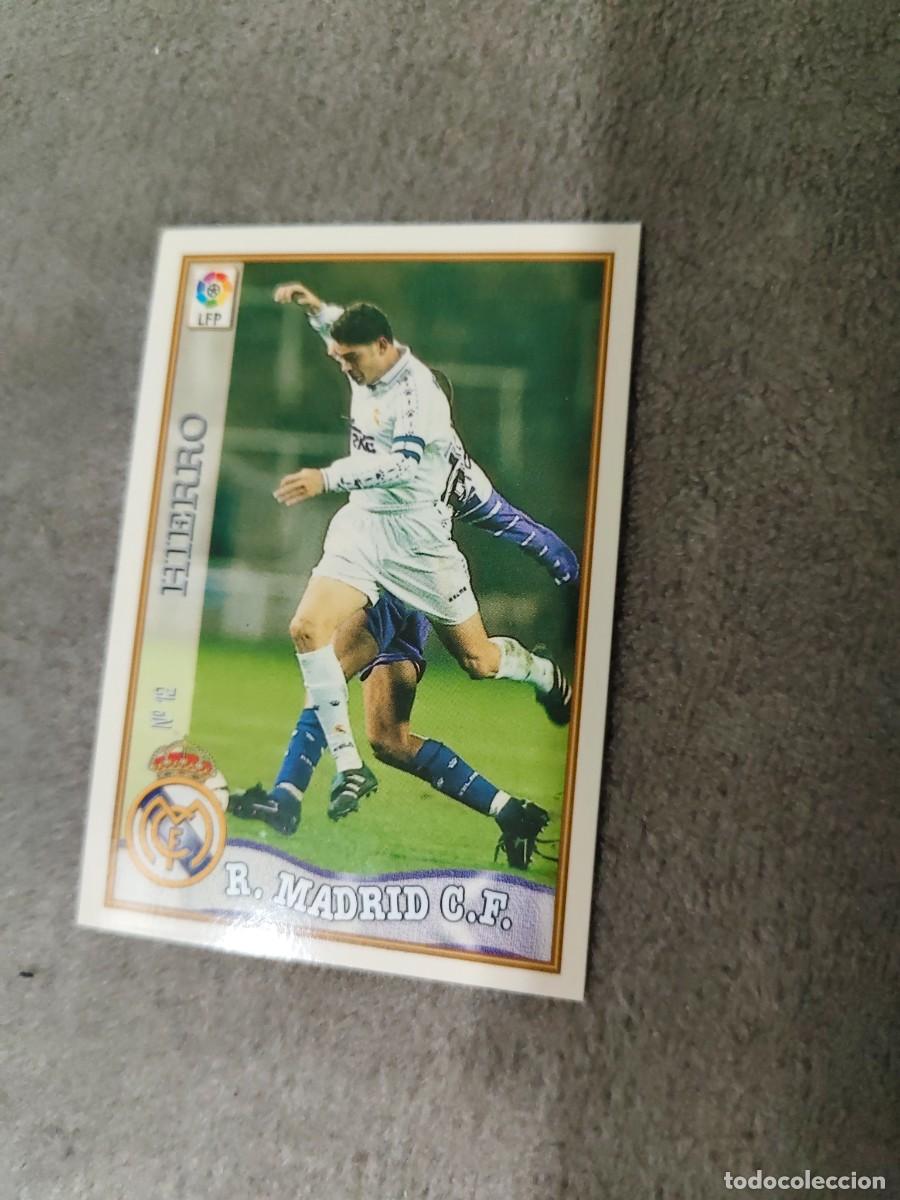 Cromos de f&uacute;tbol: 12. HIERRO REAL MADRID MUNDICROMO FICHAS 97 98 LIGA 1997 1998 CARD ABB