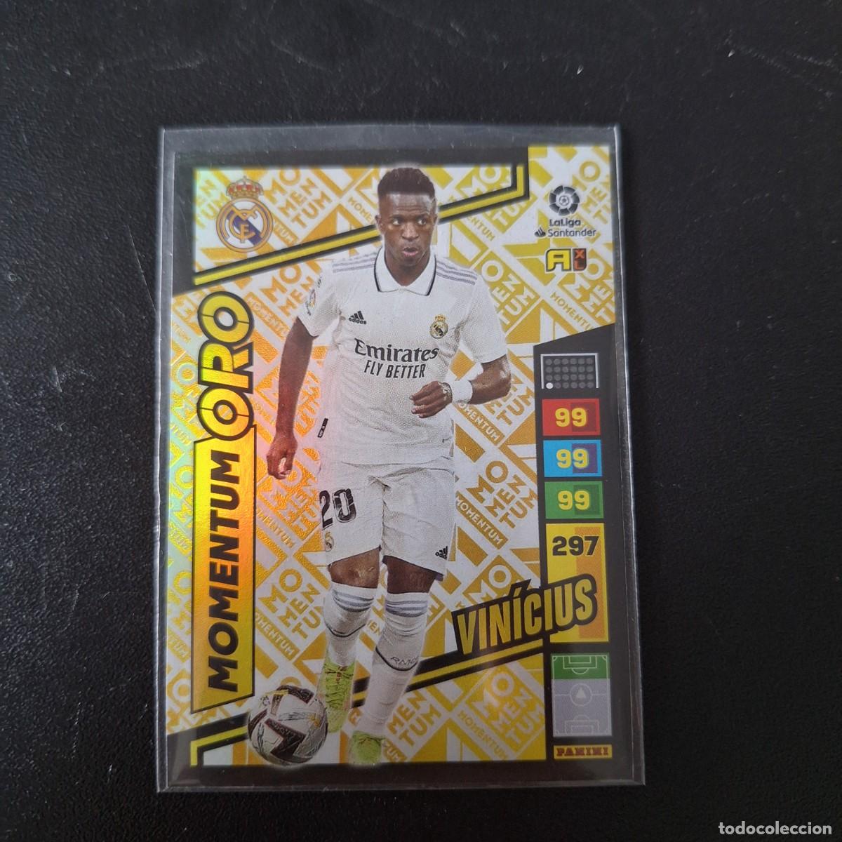 Cromos de f&uacute;tbol: CARTA VINICIUS MOMENTUM ORO - REAL MADRID - PANINI ADRENALYN XL LIGA 2022 2023 22 23