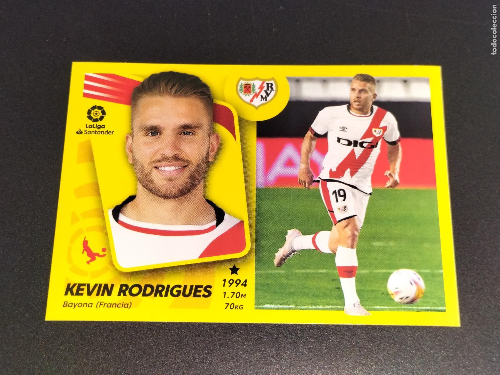 Cromos de f&uacute;tbol: N&ordm; 11 BIS COLOCA KEVIN RODRIGUES RAYO VALLECANO LALIGA SANTANDER ESTE LIGA 2021 2022 21 22 PANINI