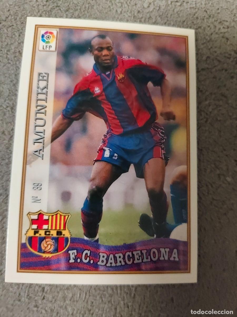 Cromos de f&uacute;tbol: 39. AMUNIKE F.C. BARCELONA MUNDICROMO FICHAS 97 98 LIGA 1997 1998 CARD ABB