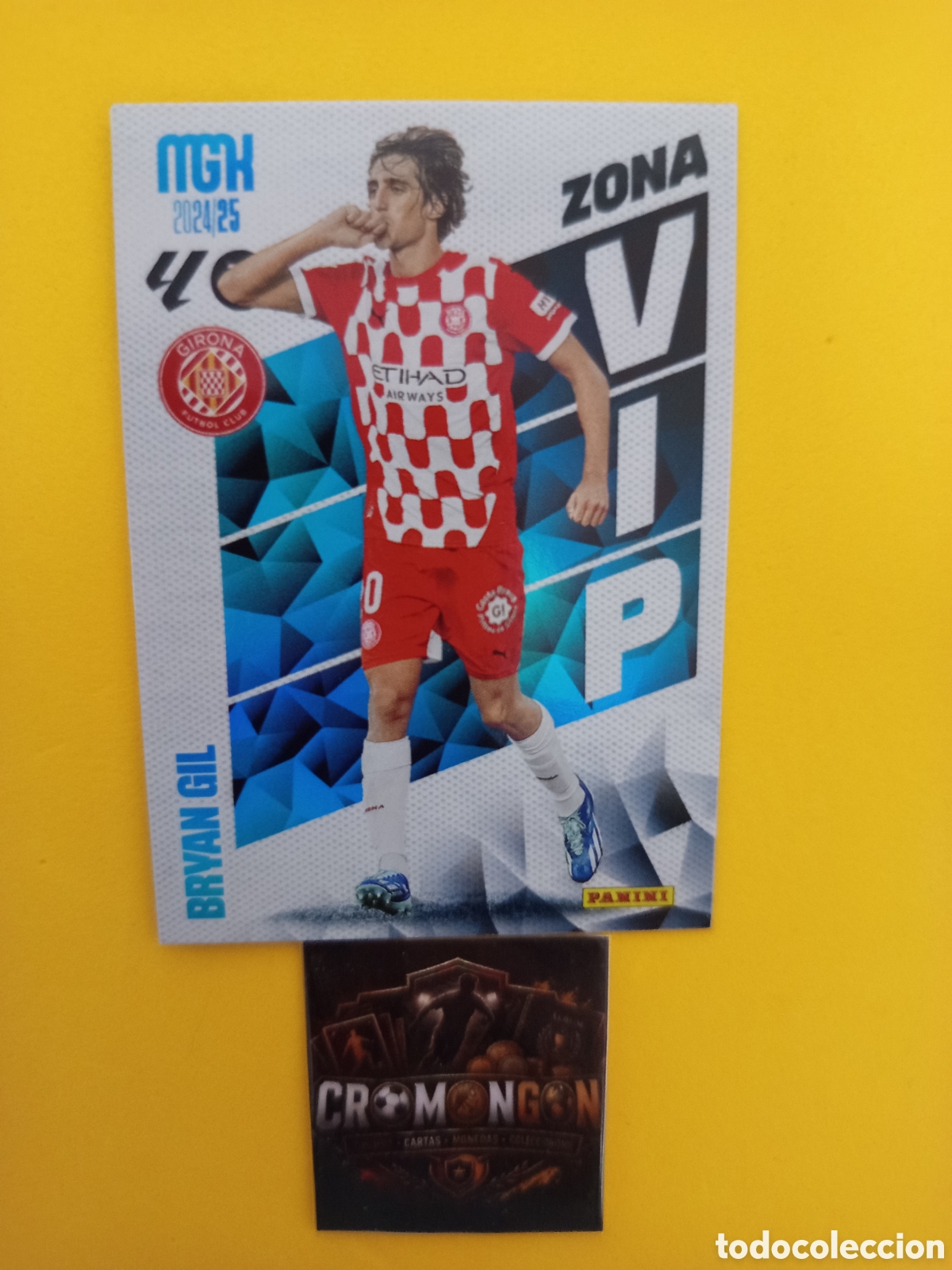 Figurine di Calcio: ❇️ CROMO ⚽ CARD BRYAN GIL GIRONA ZONA VIP MEGACRACKS 24 25 MGKS 2024 2025 PANINI ❇️