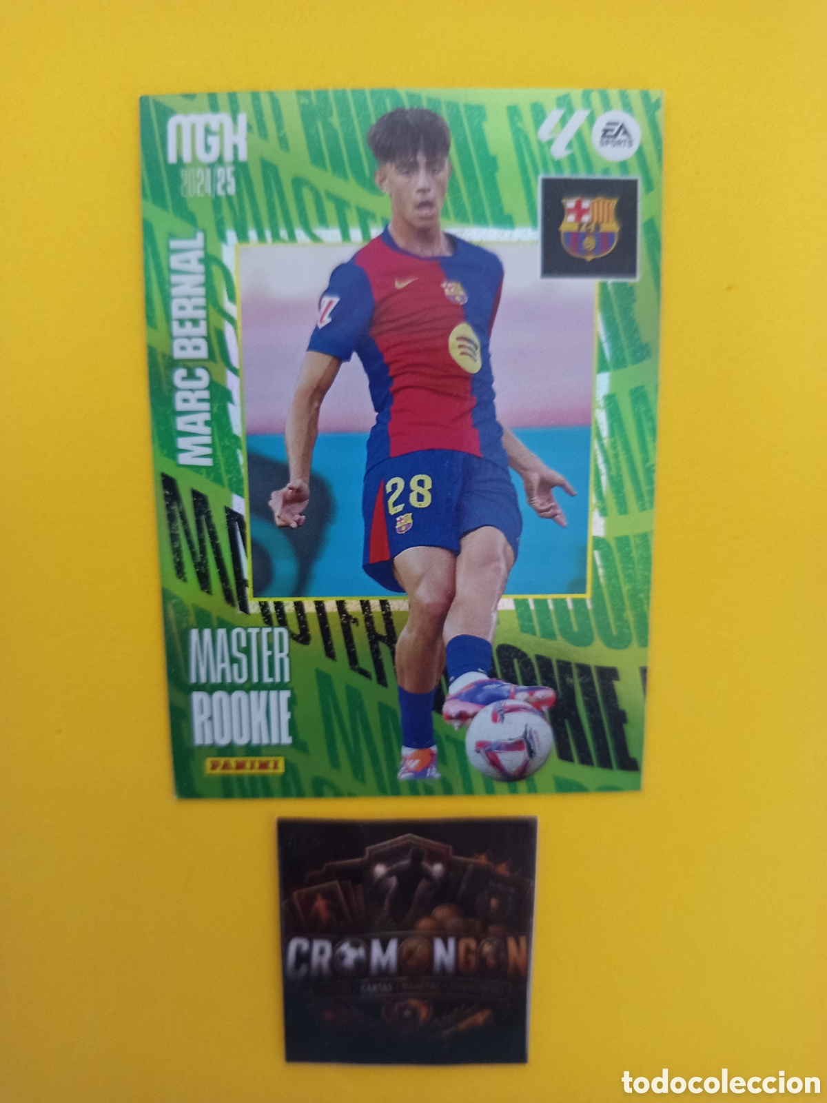 Figurine di Calcio: ❇️ CROMO ⚽ CARD MARC BERNAL BARCELONA MASTER ROOKIE MEGACRACKS 24 25 MGKS 2024 2025 PANINI ❇️