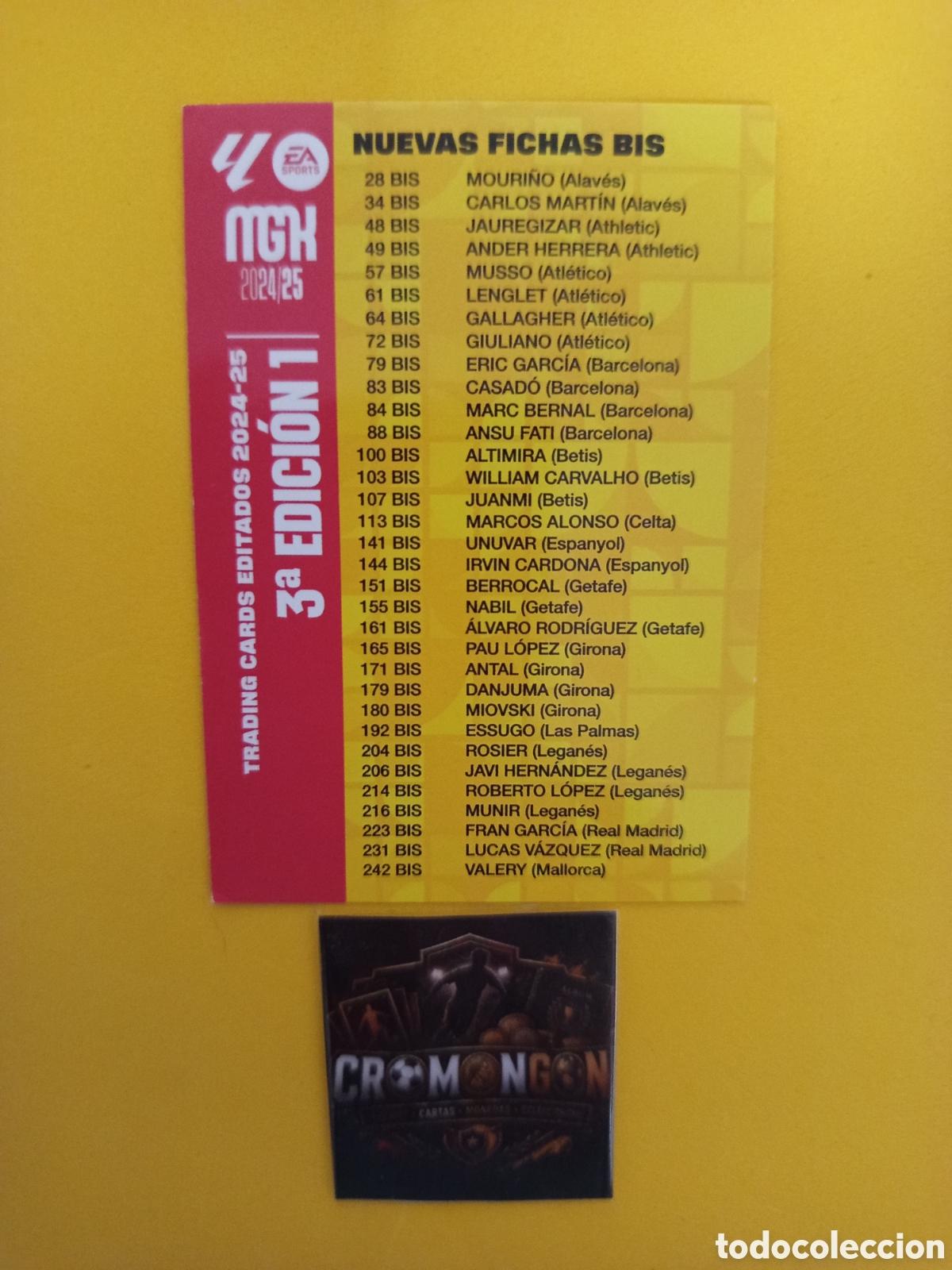 Figurine di Calcio: ❇️ CROMO ⚽ CARD &Iacute;NDICE NUEVAS FICHAS BIS 3 EDICI&Oacute;N 1 MEGACRACKS 24 25 MGKS 2024 2025 PANINI ❇️
