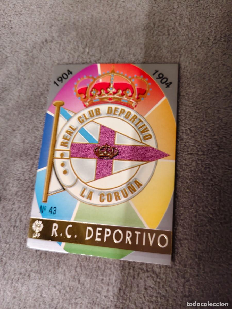 Figurine di Calcio: 43. ESCUDO R.C. DEPORTIVO MUNDICROMO FICHAS 97 98 LIGA 1997 1998 CARD ABB