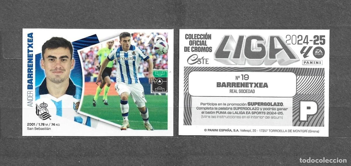 Figurine di Calcio: Liga este 24/25 - Barrenetxea - N&ordm; 19 - Real Sociedad