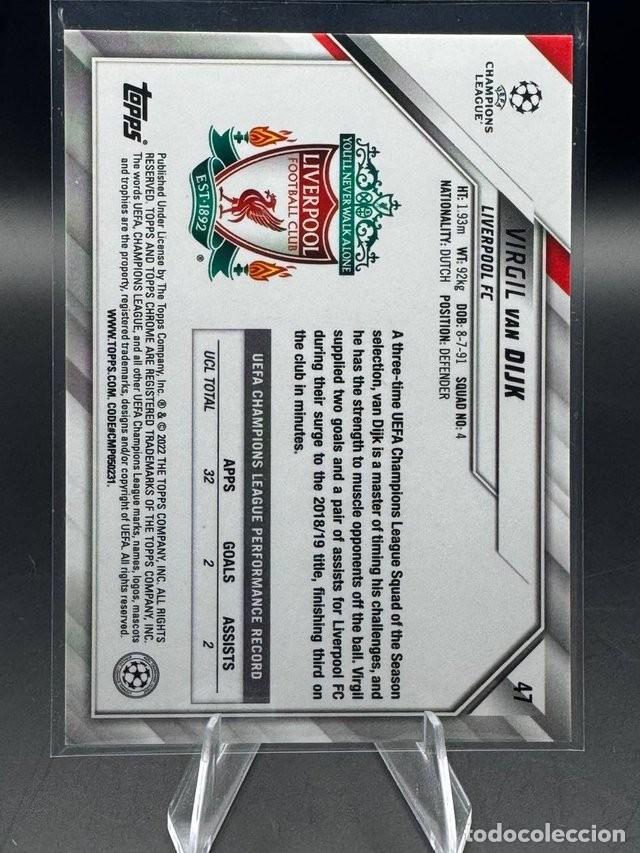 Cromos de f&uacute;tbol: Van Dijk Topps Chrome UEFA 2021-22 #47 - Foto 2