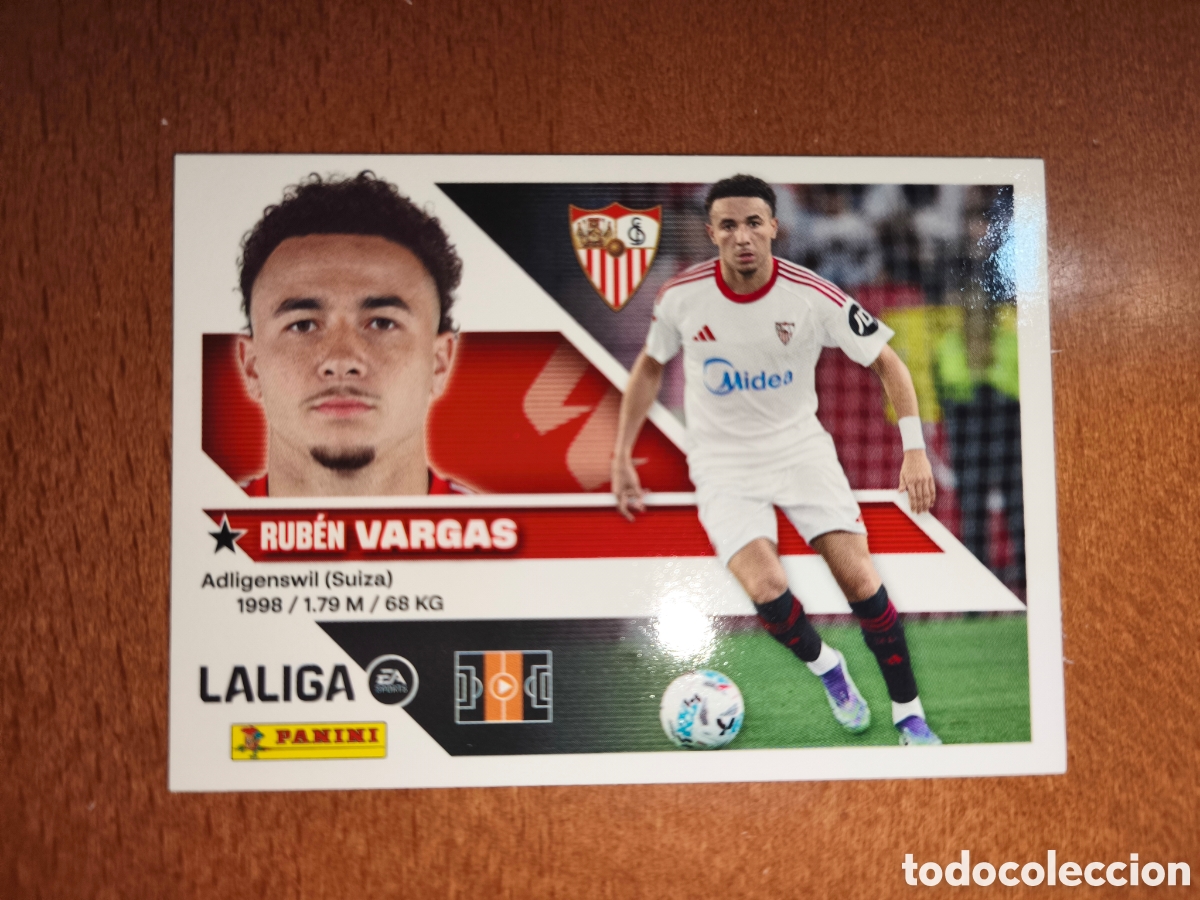 Cromos de f&uacute;tbol: Vargas n&deg;15 liga este 26/27 Sevilla