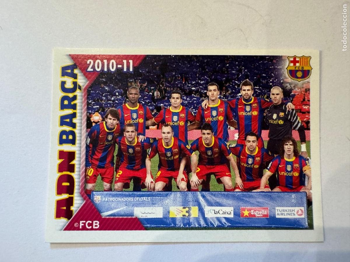 Cromos de f&uacute;tbol: MESSI Y EQUIPO F.C. BARCELONA CROMO DE FUTBOL NUNCA PEGADO PANINI / COMPRA M&Iacute;NIMA 5&euro;