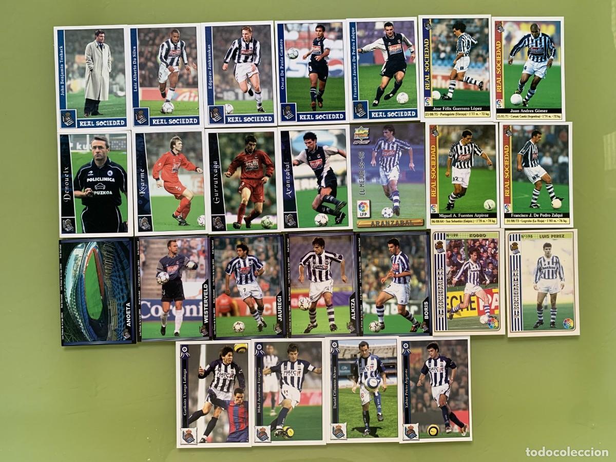 Cromos de f&uacute;tbol: LOTE DE CROMOS DE FUTBOL DE LA REAL SOCIEDAD DE SAN SEBASTIAN