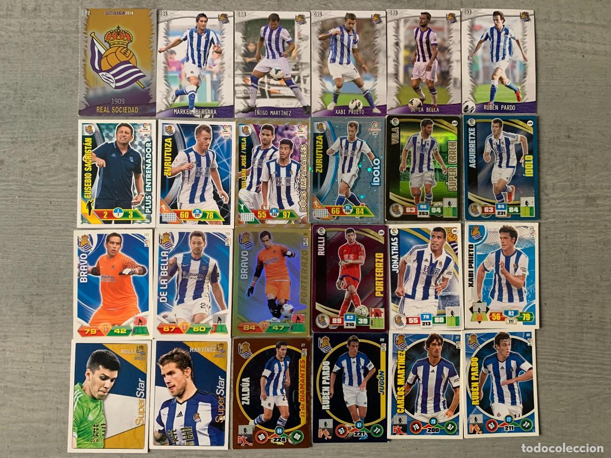 Cromos de f&uacute;tbol: LOTE DE CROMOS DE FUTBOL DE LA REAL SOCIEDAD DE SAN SEBASTIAN
