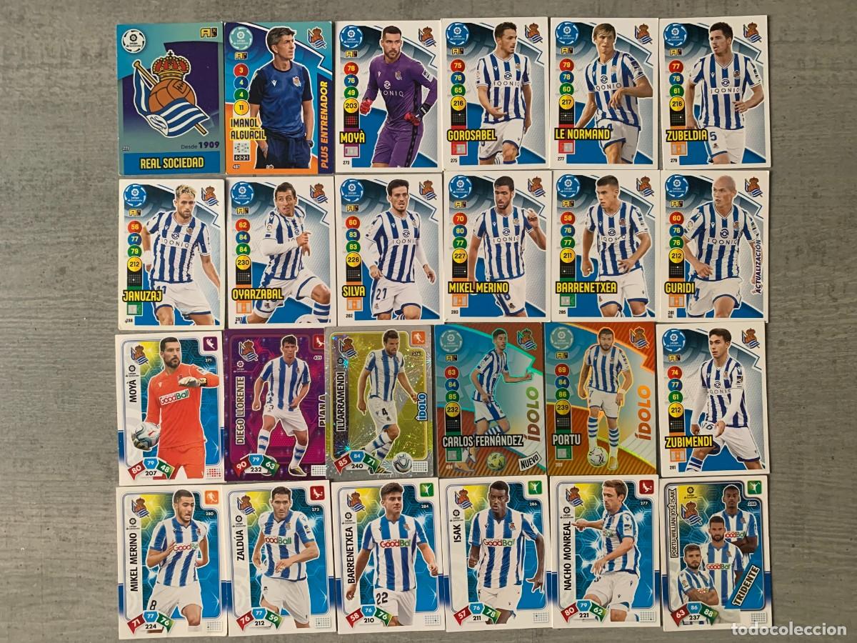 Cromos de f&uacute;tbol: LOTE DE CROMOS DE FUTBOL DE LA REAL SOCIEDAD DE SAN SEBASTIAN