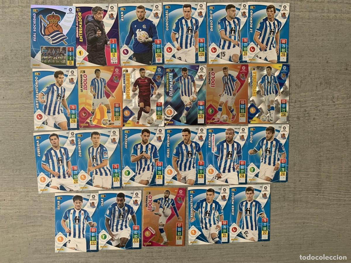 Cromos de f&uacute;tbol: LOTE DE CROMOS DE FUTBOL DE LA REAL SOCIEDAD DE SAN SEBASTIAN