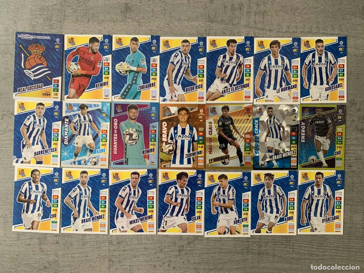 Cromos de f&uacute;tbol: LOTE DE CROMOS DE FUTBOL DE LA REAL SOCIEDAD DE SAN SEBASTIAN