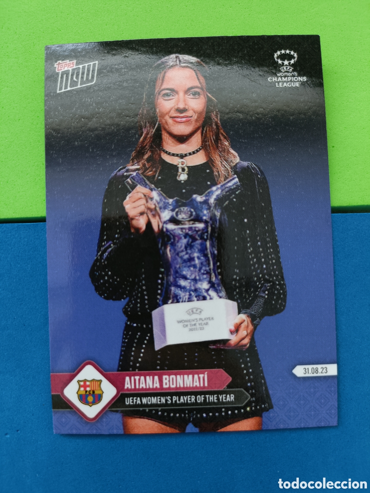 Cromos de f&uacute;tbol: Topps ES - Aitana Bonmat&iacute; - UEFA Women's Player of the Year - UWCL TOPPS NOW&reg; Carta #1