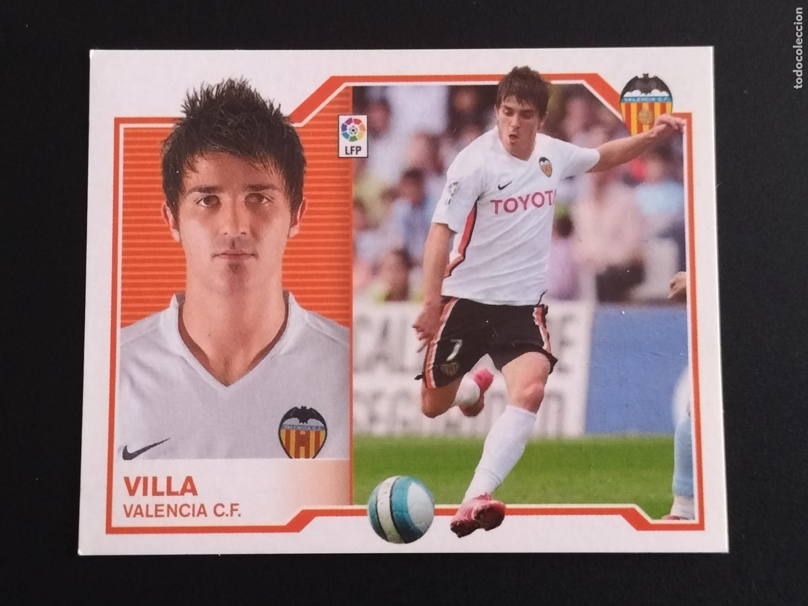 Cromos de f&uacute;tbol: DAVID VILLA VALENCIA EDICIONES ESTE CROMOS ALBUM LIGA FUTBOL 2007-2008 07-08 PANINI