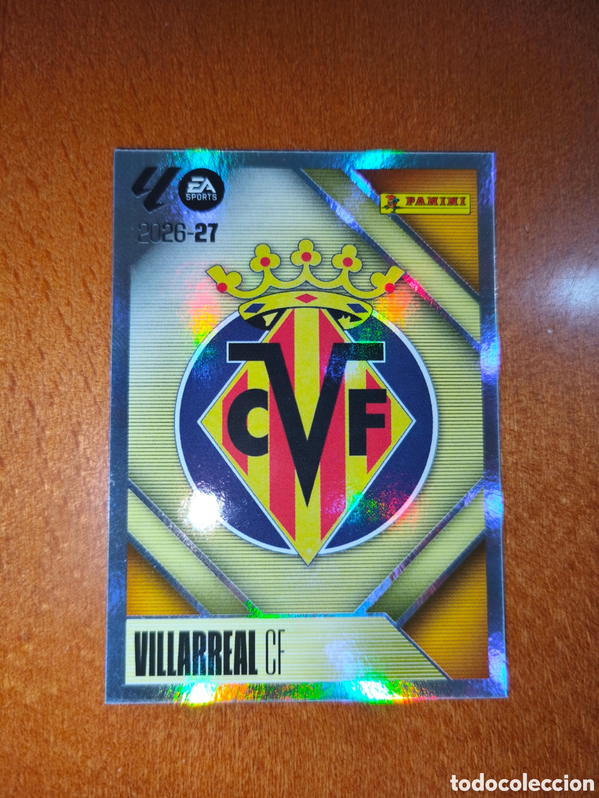 Cromos de f&uacute;tbol: Escudo Villarreal CF n&deg;1 liga este 26/27