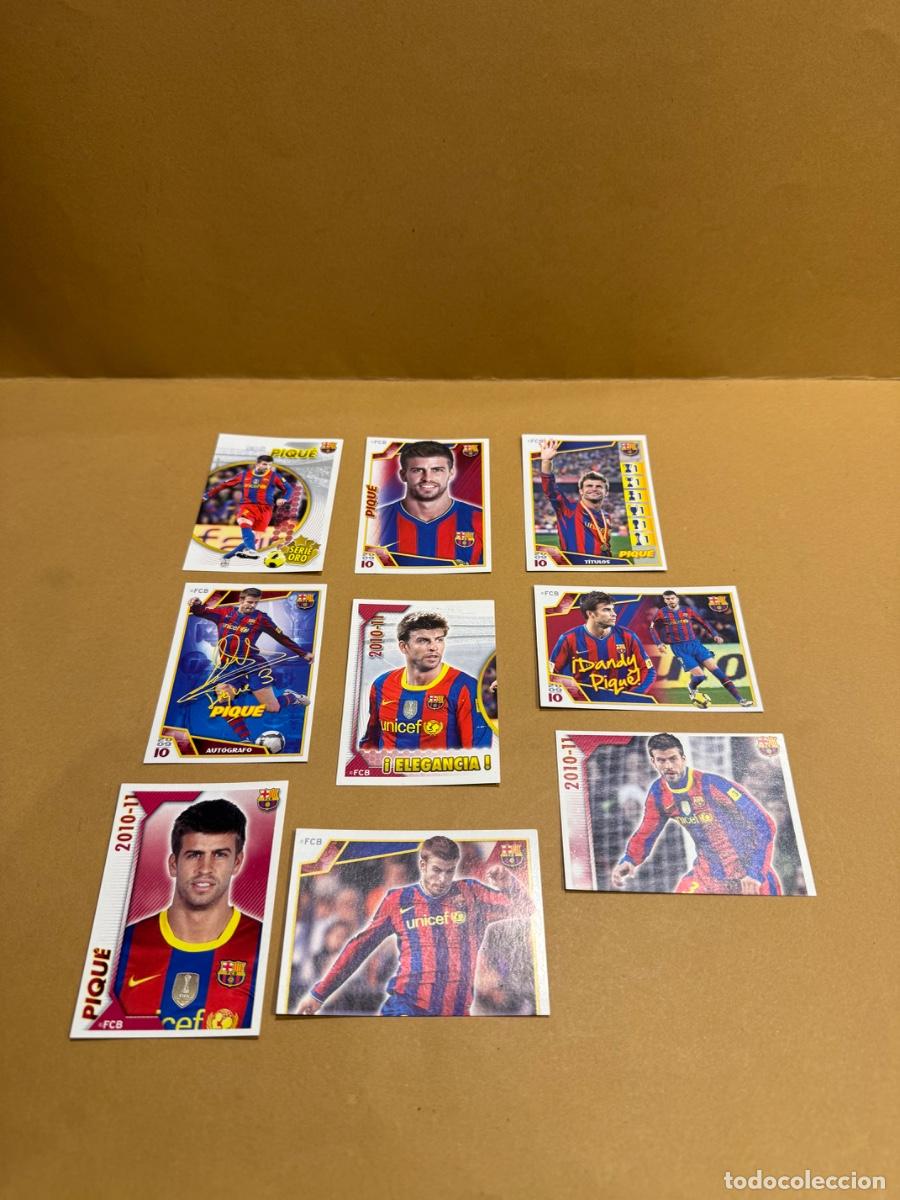 Cromos de f&uacute;tbol: PIQU&Eacute; F.C. BARCELONA LOTE DE 9 CROMOS NUNCA PEGADOS PANINI / COMPRA M&Iacute;NIMA 5&euro;