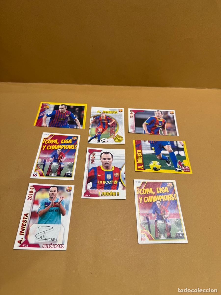 Cromos de f&uacute;tbol: INIESTA F.C. BARCELONA LOTE DE 8 CROMOS NUNCA PEGADOS PANINI / COMPRA M&Iacute;NIMA 5&euro;