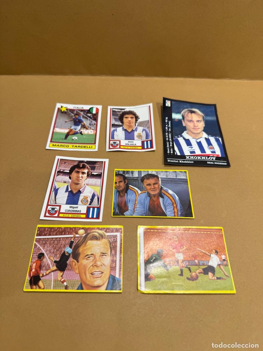 Cromos de f&uacute;tbol: LOTE 7 CROMOS F&Uacute;TBOL NUNCA PEGADOS / COMPRA M&Iacute;NIMA 5&euro;