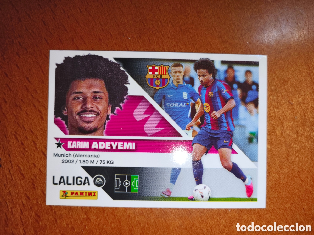 Cromos de f&uacute;tbol: Adeyemi fichaje n&deg;19 liga este 26/27 Barcelona