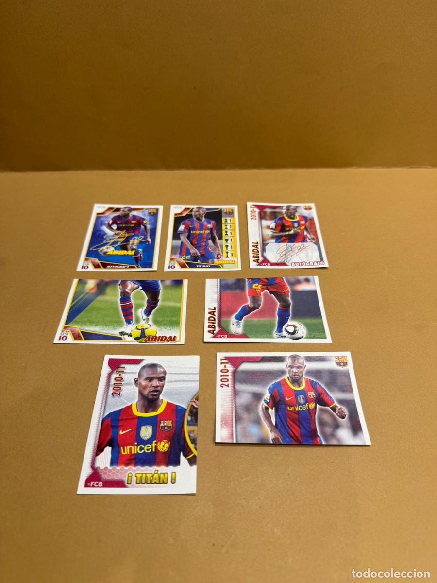 Cromos de f&uacute;tbol: ABIDAL F.C BARCELONA LOTE 7 CROMOS NUNCA PEGADOS PANINI / COMPRA M&Iacute;NIMA 5&euro;
