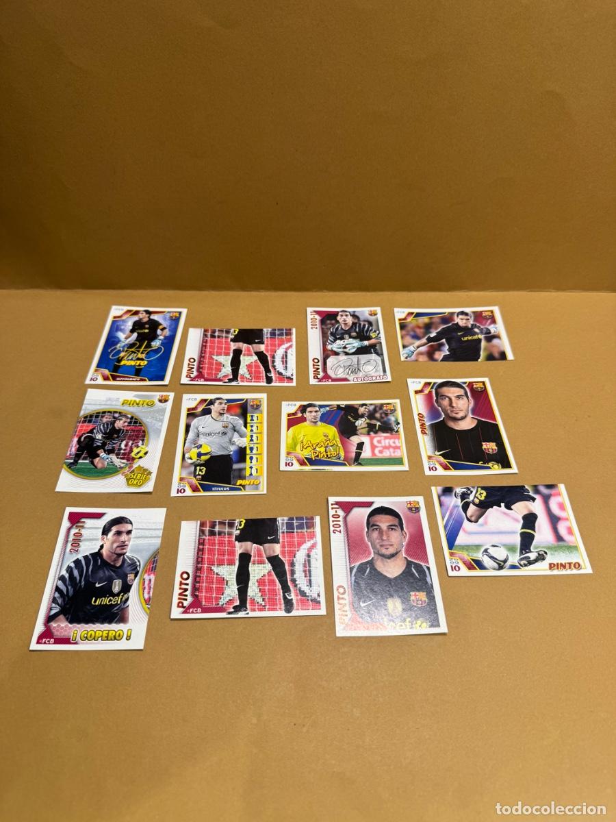 Cromos de f&uacute;tbol: PINTO F.C BARCELONA LOTE 12 CROMOS NUNCA PEGADOS PANINI / COMPRA M&Iacute;NIMA 5&euro;