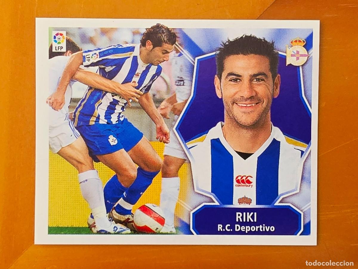 Cromos de f&uacute;tbol: Riki, Deportivo de la Coru&ntilde;a, Panini Ediciones Liga Este 2008 2009 08 09, sin pegar