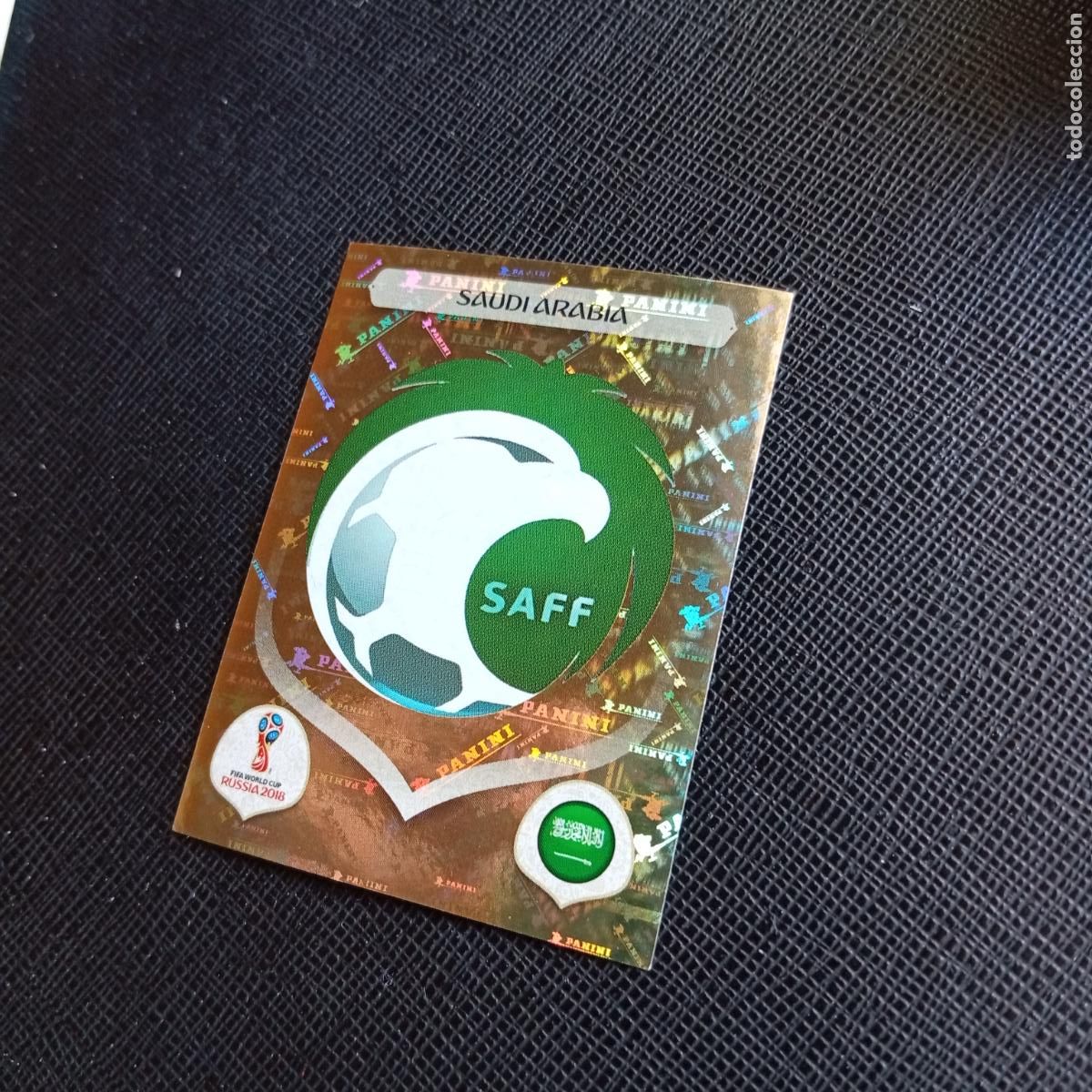 Cromos de f&uacute;tbol: 52 ESCUDO ARABIA SAUDI PANINI MUNDIAL RUSIA 2018 CROMO FUTBOL 18 - SIN PEGAR - /CJ2