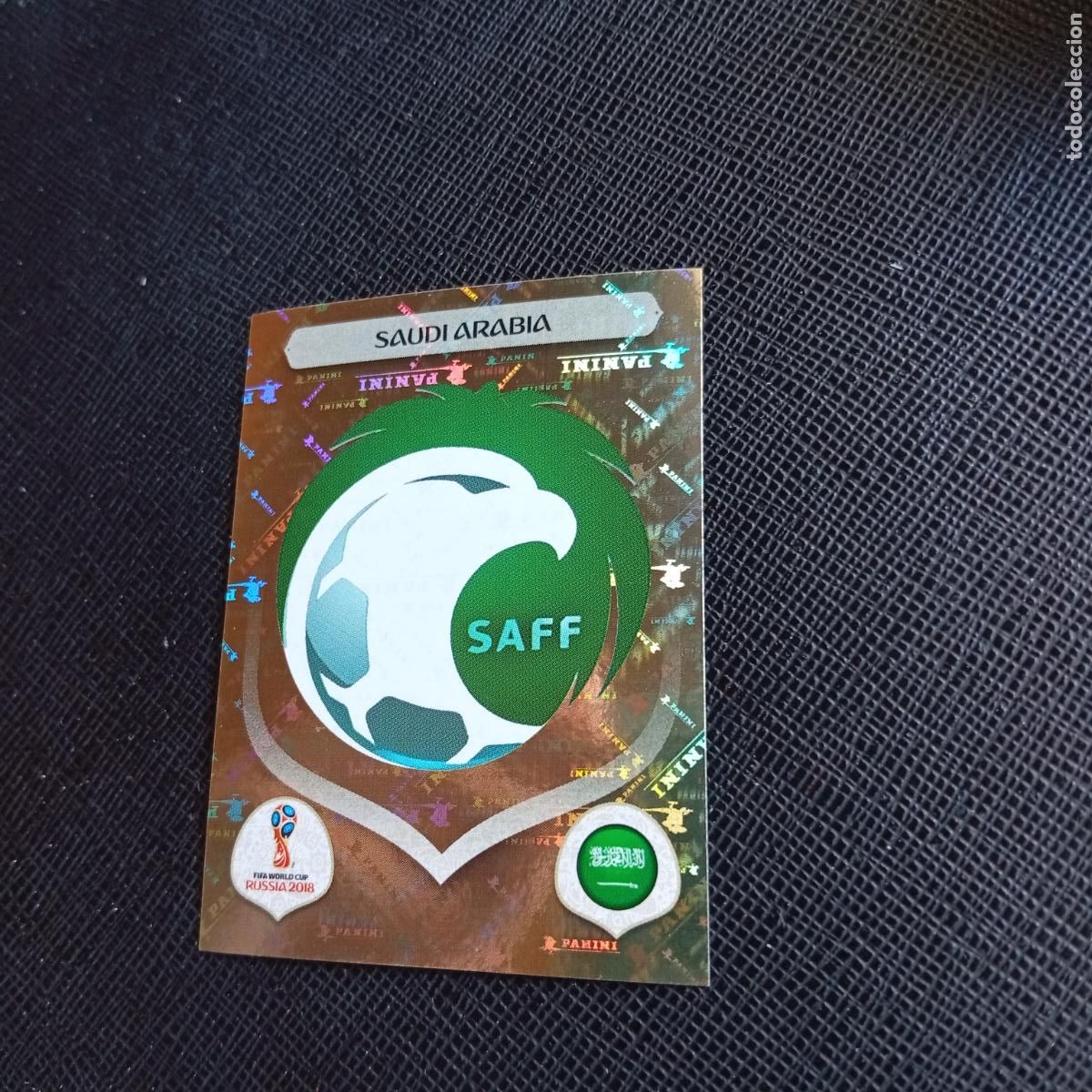 Cromos de f&uacute;tbol: 52 ESCUDO ARABIA SAUDI PANINI MUNDIAL RUSIA 2018 CROMO FUTBOL 18 - SIN PEGAR - /CJ2