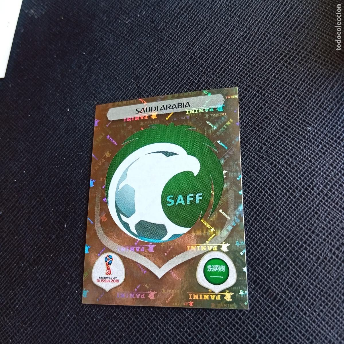 Cromos de f&uacute;tbol: 52 ESCUDO ARABIA SAUDI PANINI MUNDIAL RUSIA 2018 CROMO FUTBOL 18 - SIN PEGAR - /CJ2