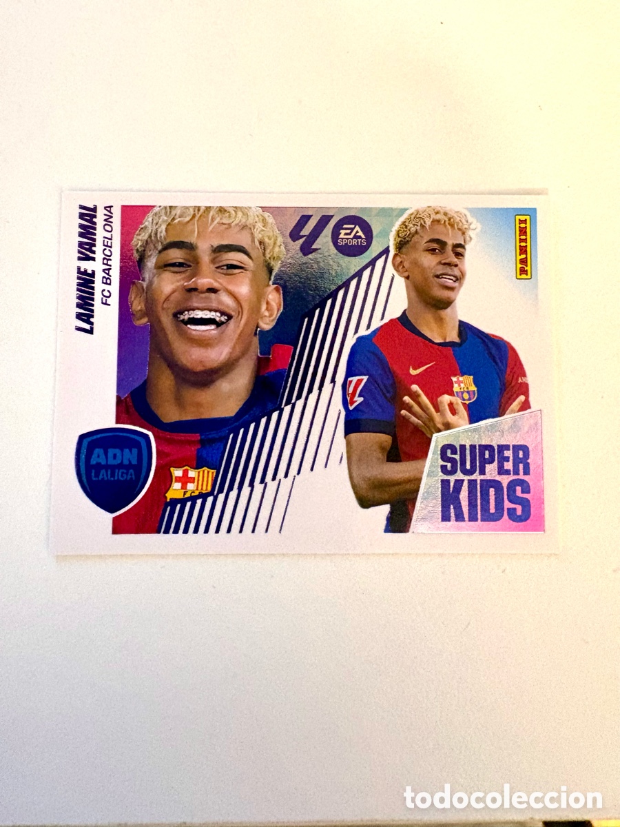 Football Stickers: Liga 25/26 Ediciones Este Sin Pegar Super Kids Lamine Yamal 14 FC Barcelona
