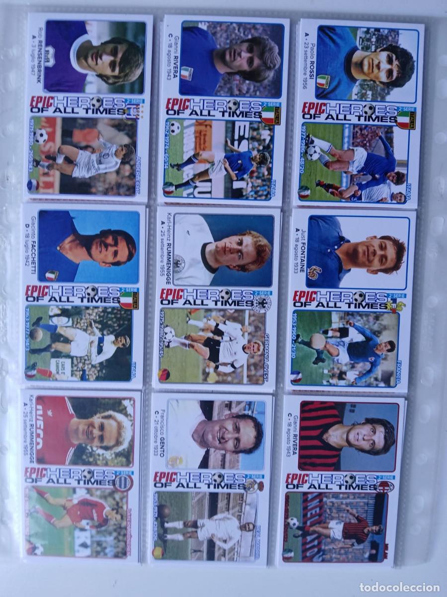 Cromos de f&uacute;tbol: EPIC HEROES OF ALL TIME Segunda serie. 50 FICHAS TRADING CARD de grandes jugadores. Platini-Rummeni