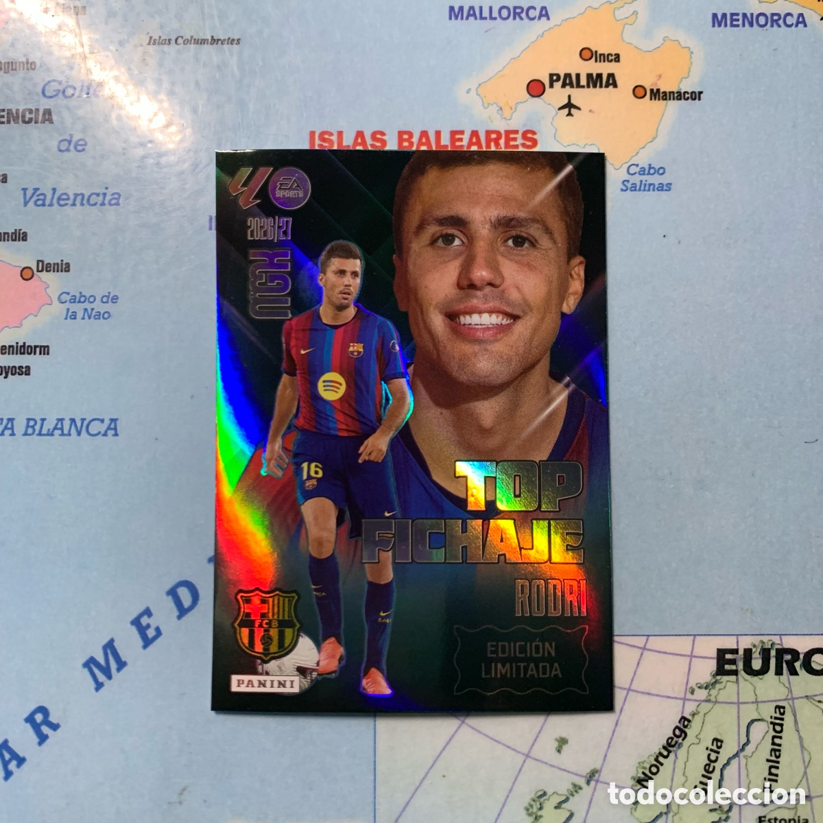Cromos de Futebol: Rodri Edici&oacute;n Limitada Top Fichaje Barcelona megacracks 26-27 2026-2027